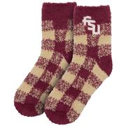 Florida State ZooZatz Buffalo Check Fuzzy Socks